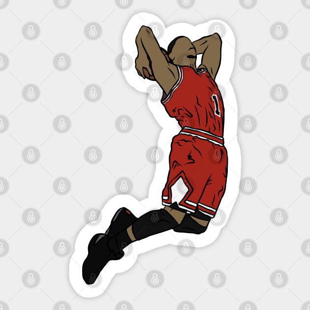 Derrick Rose Slam Dunk Sticker by rattraptees